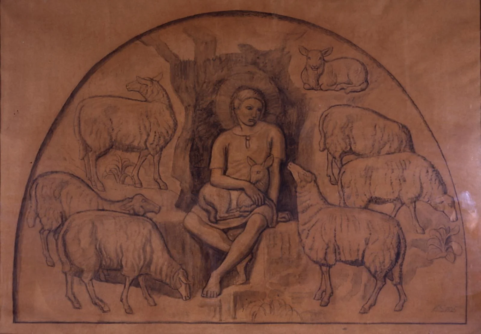 Den gode hyrde, detail