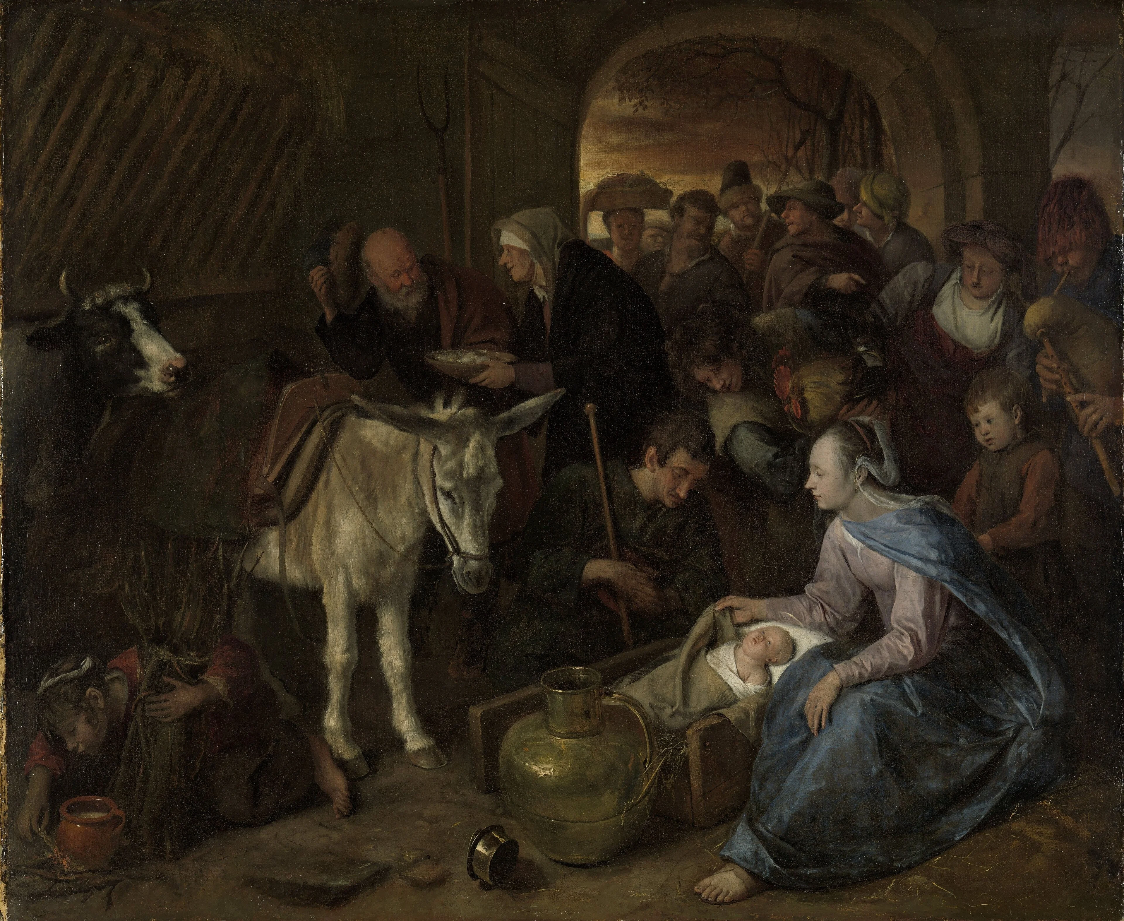 The adoration of the shepherds, detail