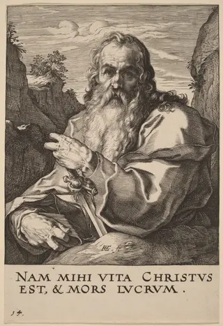 Saint Paul, by Hendrick Goltzius, ink, 1589