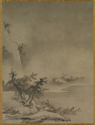 Chinese Servant Walking in the Rain, by Gakuō Zōkyū, unspecified