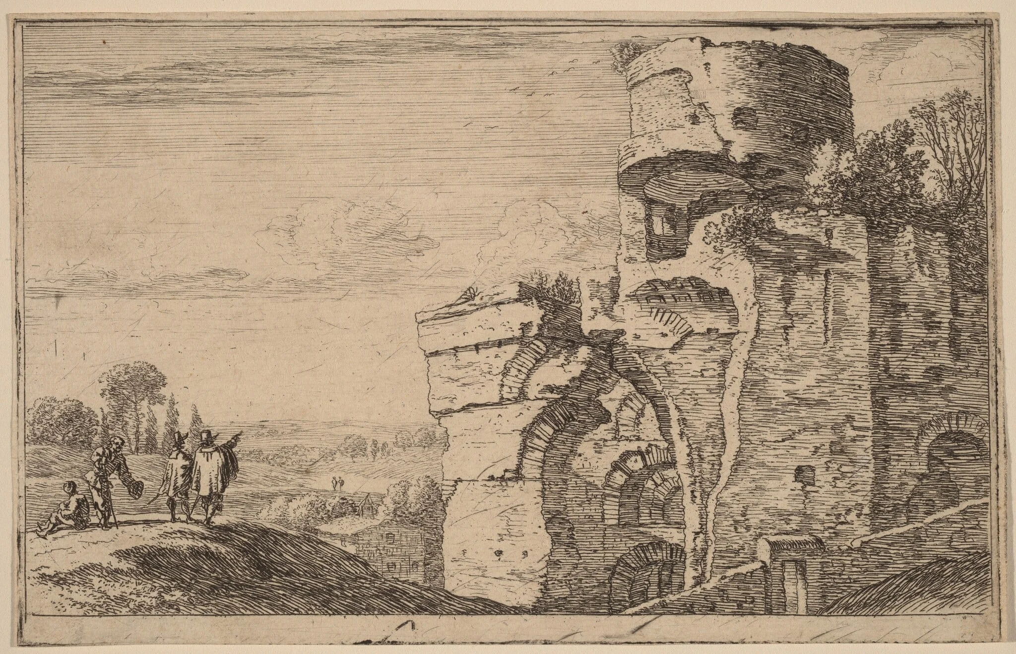 Ruins on the Palatine Hill, detail