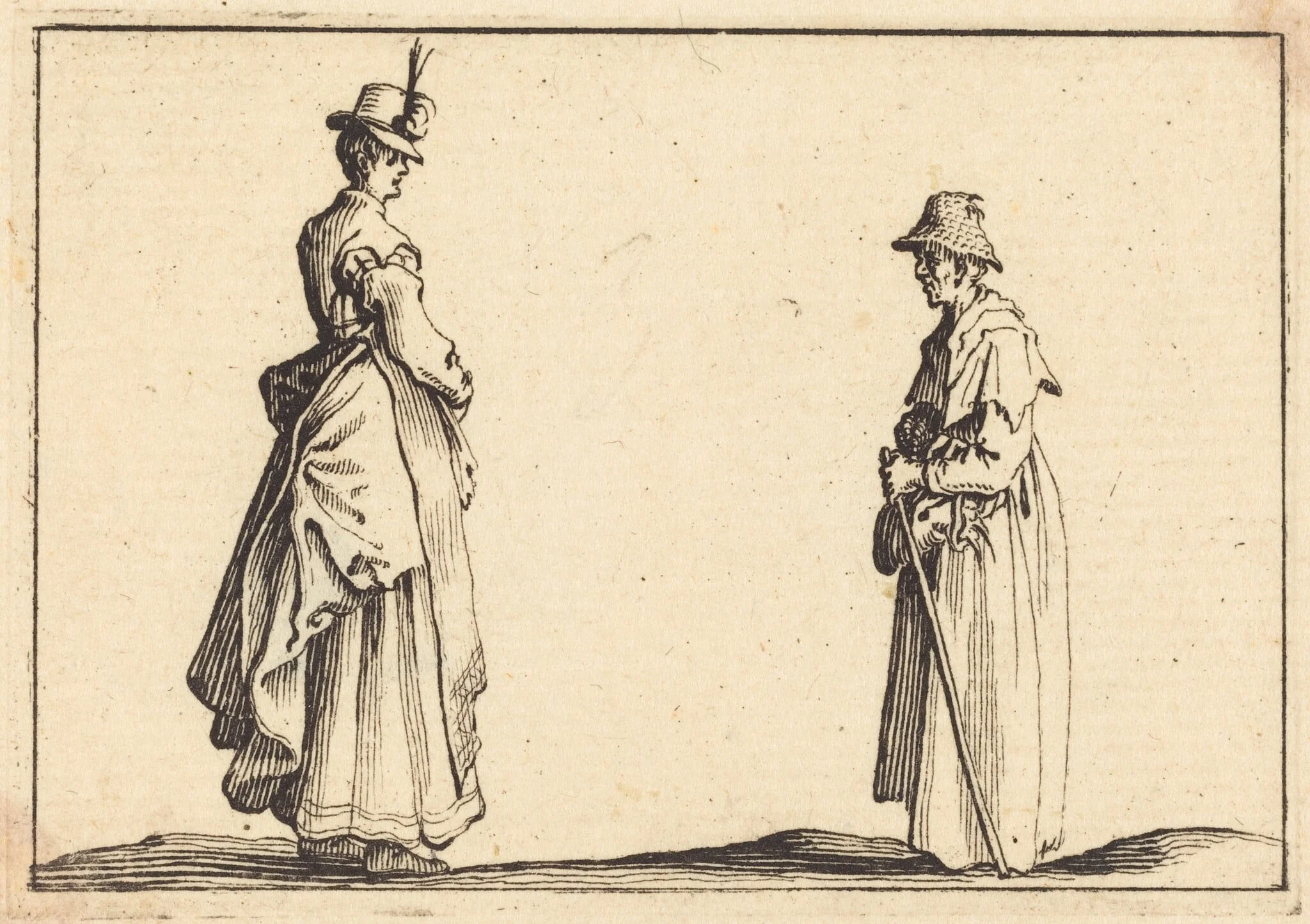 Two Women in Profile, detail