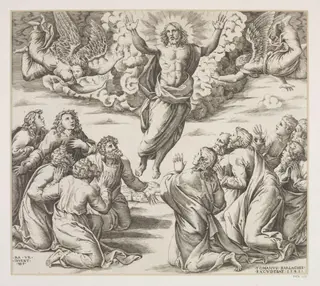 The Ascension of Jesus Christ, by Nicolas Beatrizet, 1520