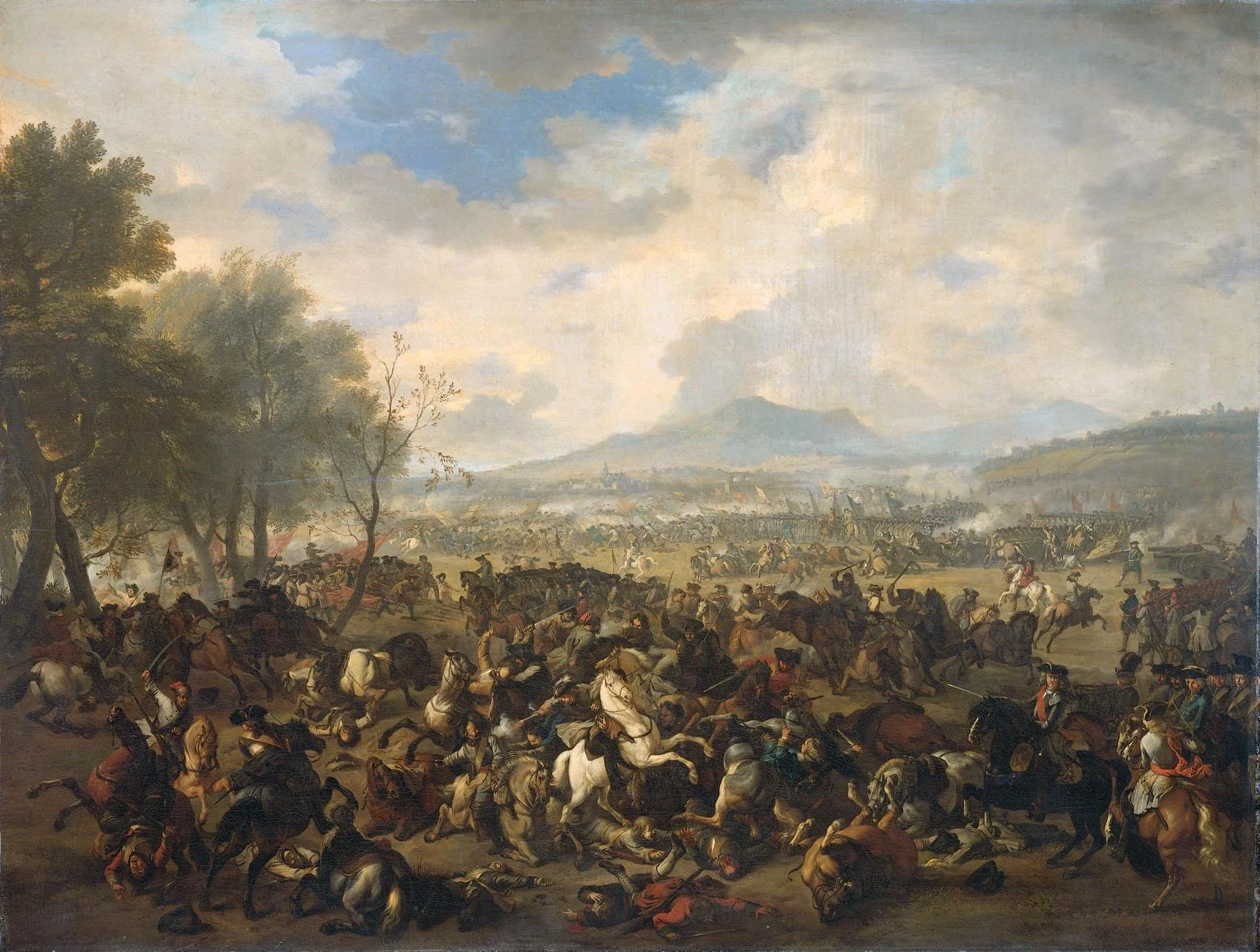 The Battle of Ramillies betwwen the French and the English, 23 May 1706, detail