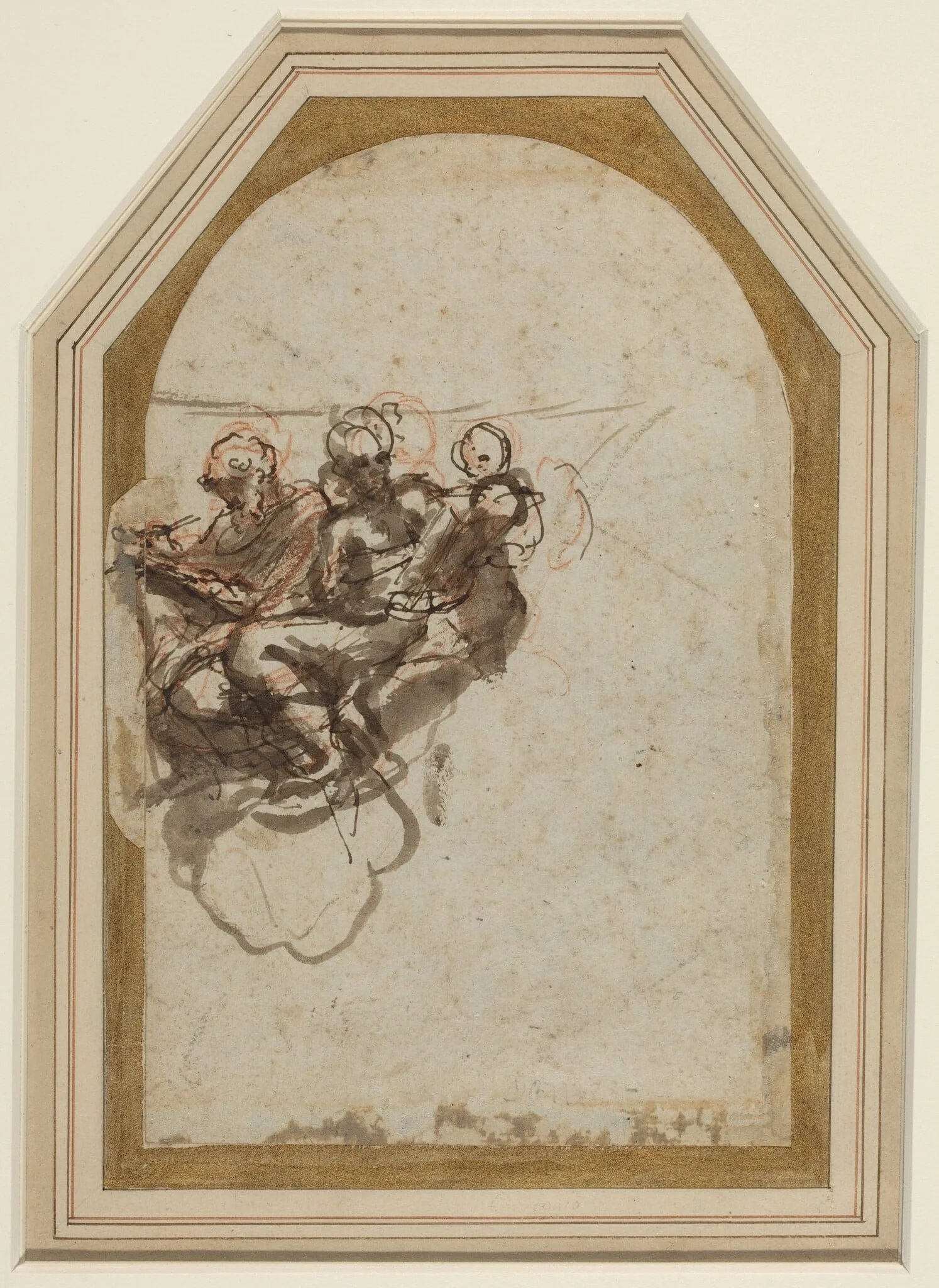 Saint Matthew and Saint Jerome [verso], detail