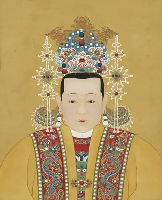 明代帝后半身像册（一）-孝肃皇后