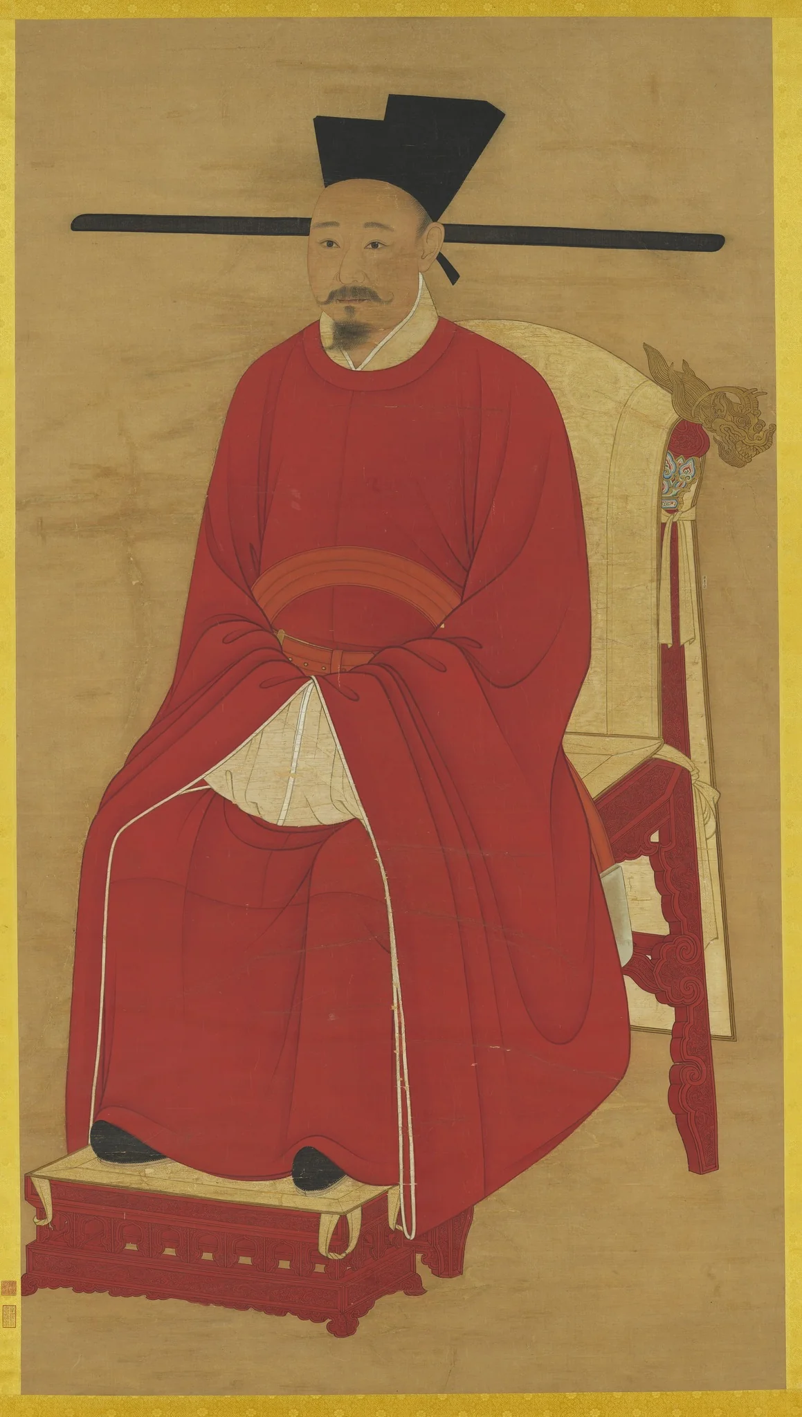 宋孝宗坐像 軸, detail