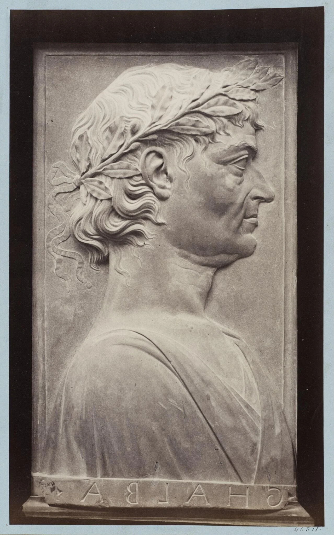 Bas-relief Bust of the Emperor Galba, detail