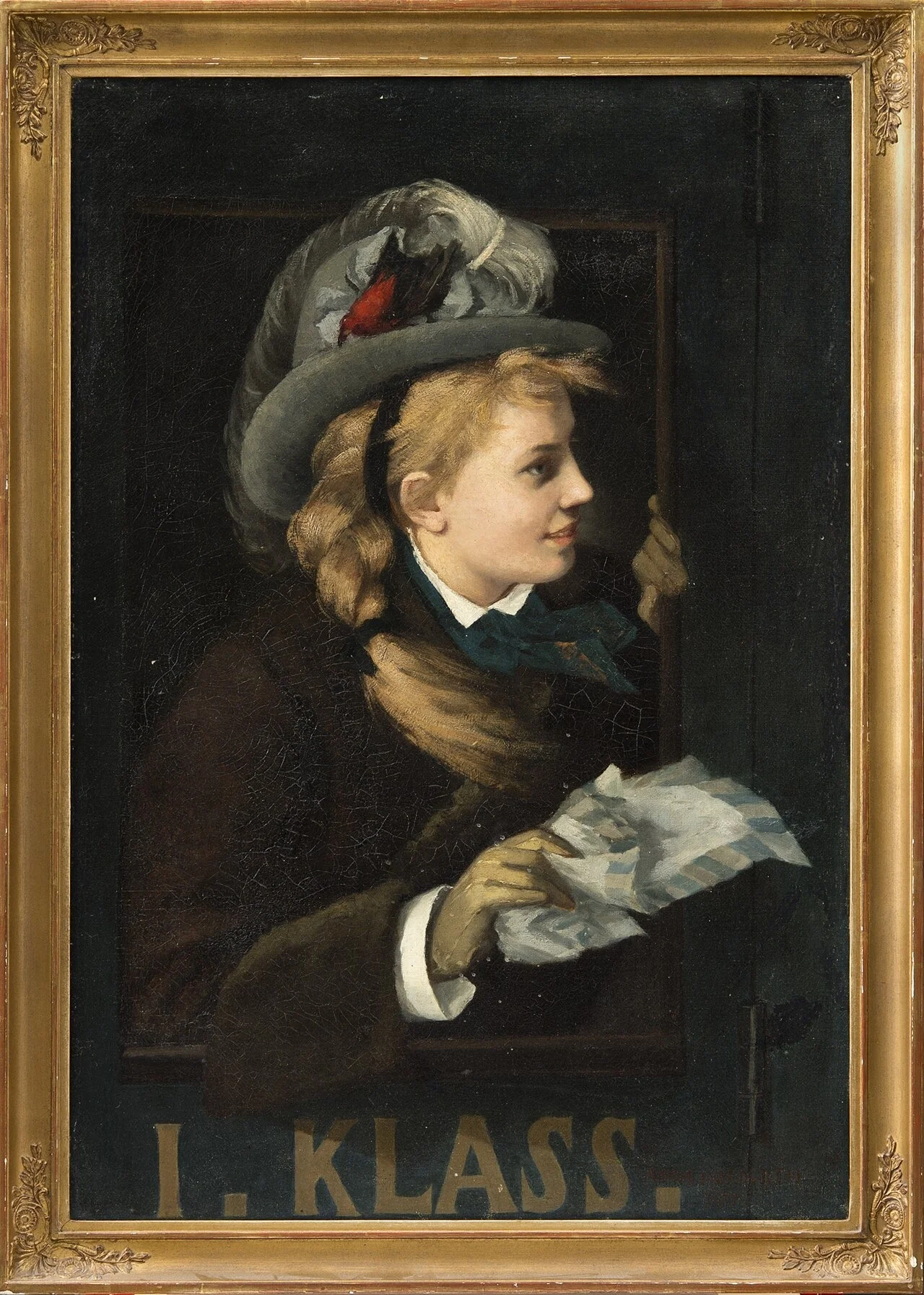 Lady in a Train Window, detail