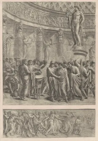 An Antique Sacrifice, by Luigi Ademollo, ink, 1824