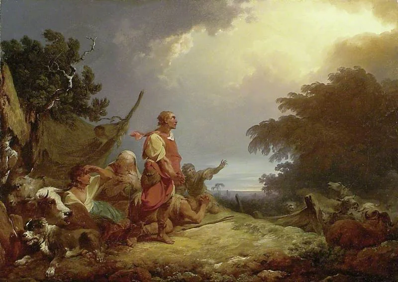 The Angel appearing to the Shepherds, detail