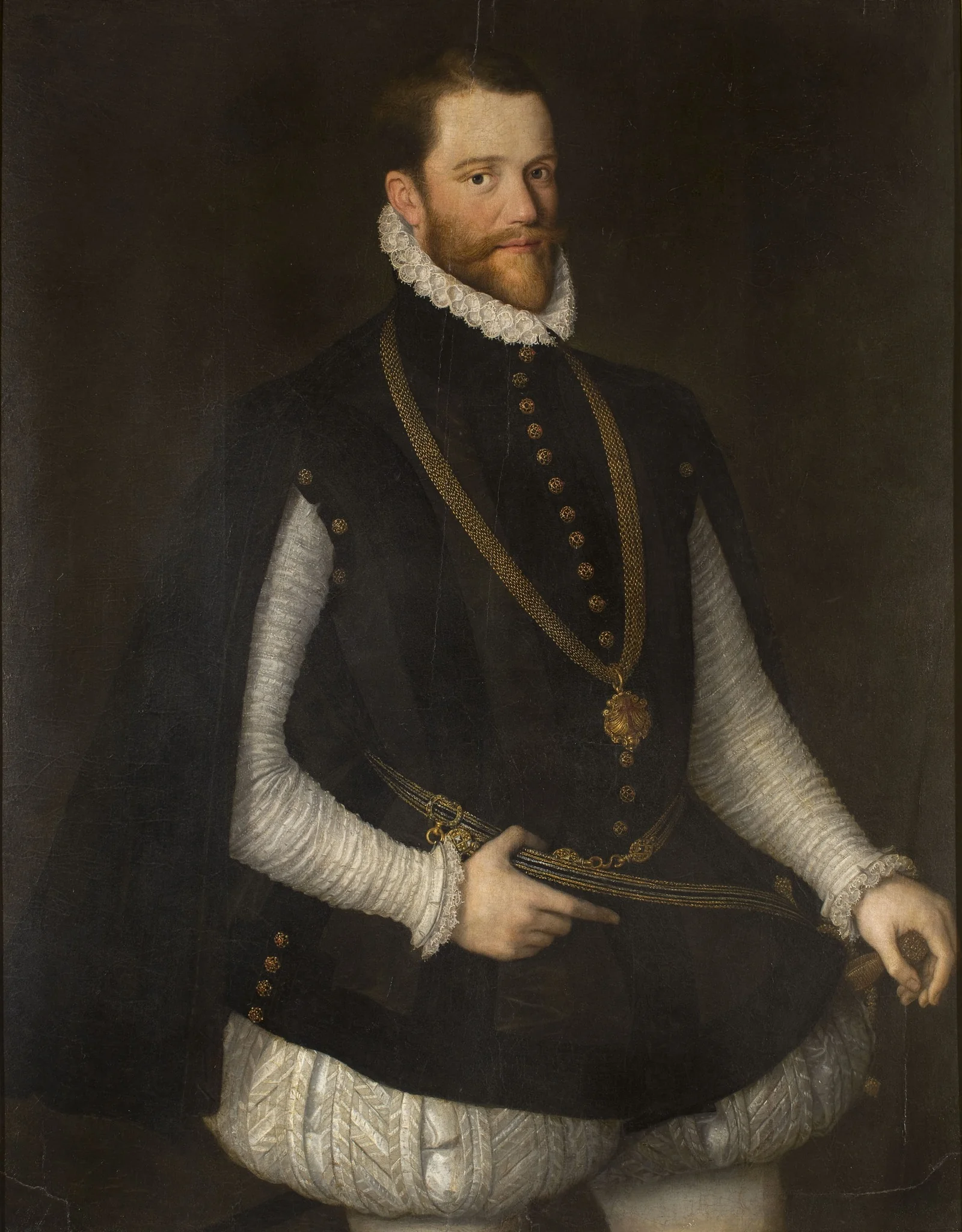 Portrait of a Gentleman of the order of Saint James, detail