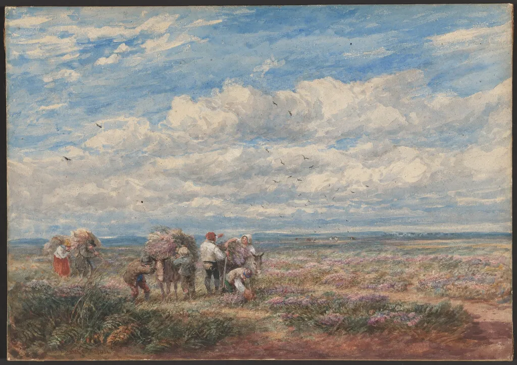 The Heather or Broom Gatherers, by David Cox, watercolor, 1851