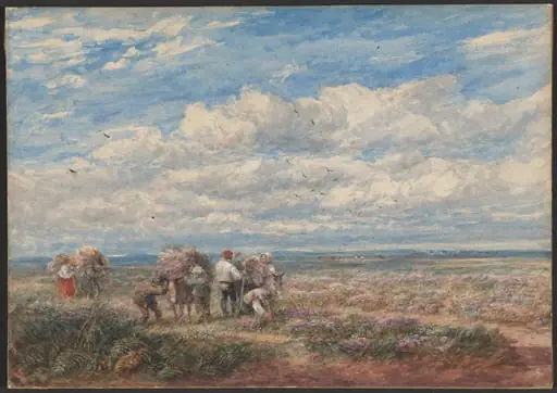 The Heather or Broom Gatherers, by David Cox, watercolor, 1851