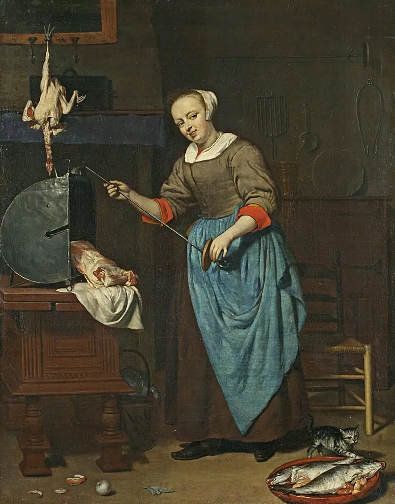 Die Köchin, by Gabriel Metsu, paint, 1661