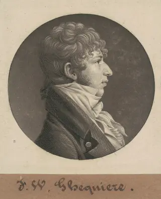 John Francis William Ghequiere, by Charles B. J. Févret de Saint-Mémin, ink, 1804