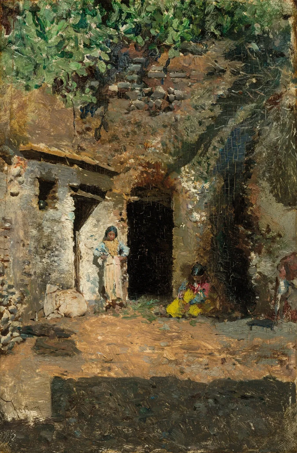 Roma Caves, Granada, by Mariano Fortuny Marsal, oil, 1871