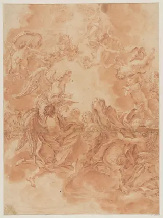 The Communion of St Mary Magdalene, by Giovanni Battista Gaulli, 1650