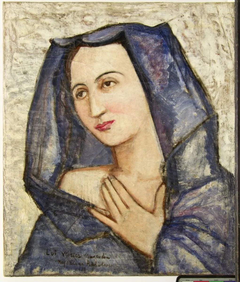 Madona în albastru - Viorica Mavrodin, detail