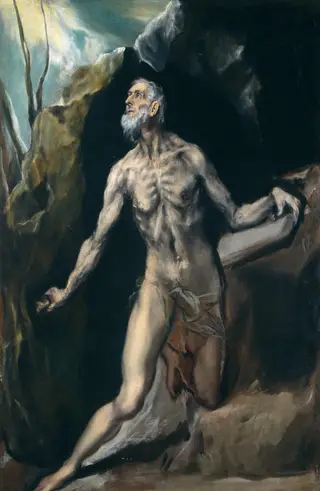 Saint Jerome, by El Greco, oil, 1612