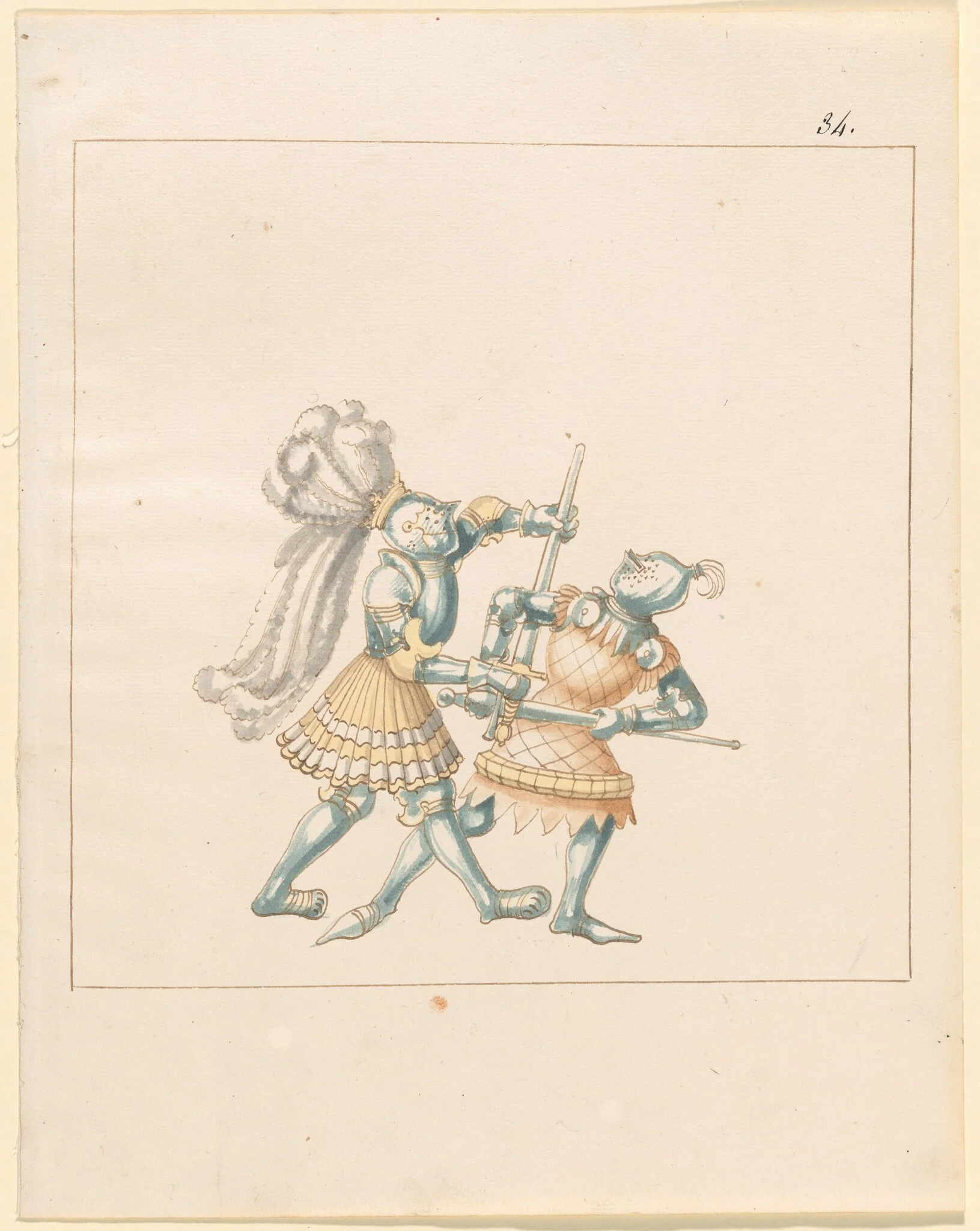 Foot Combat with Longswords, detail