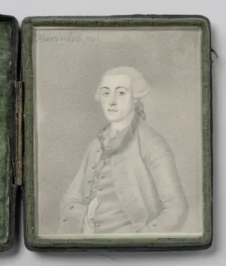 Portret van een man, by Joseph Marinkelle, graphite, 1761