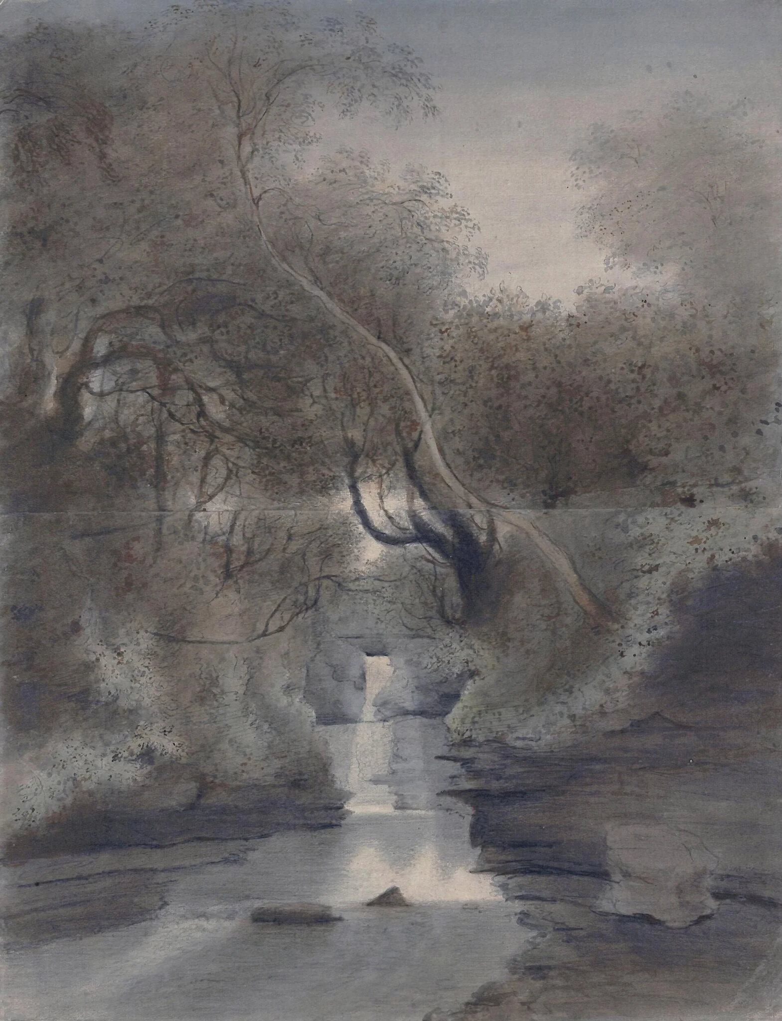 Waterfall on the Clydach, near Abergavenny, detail