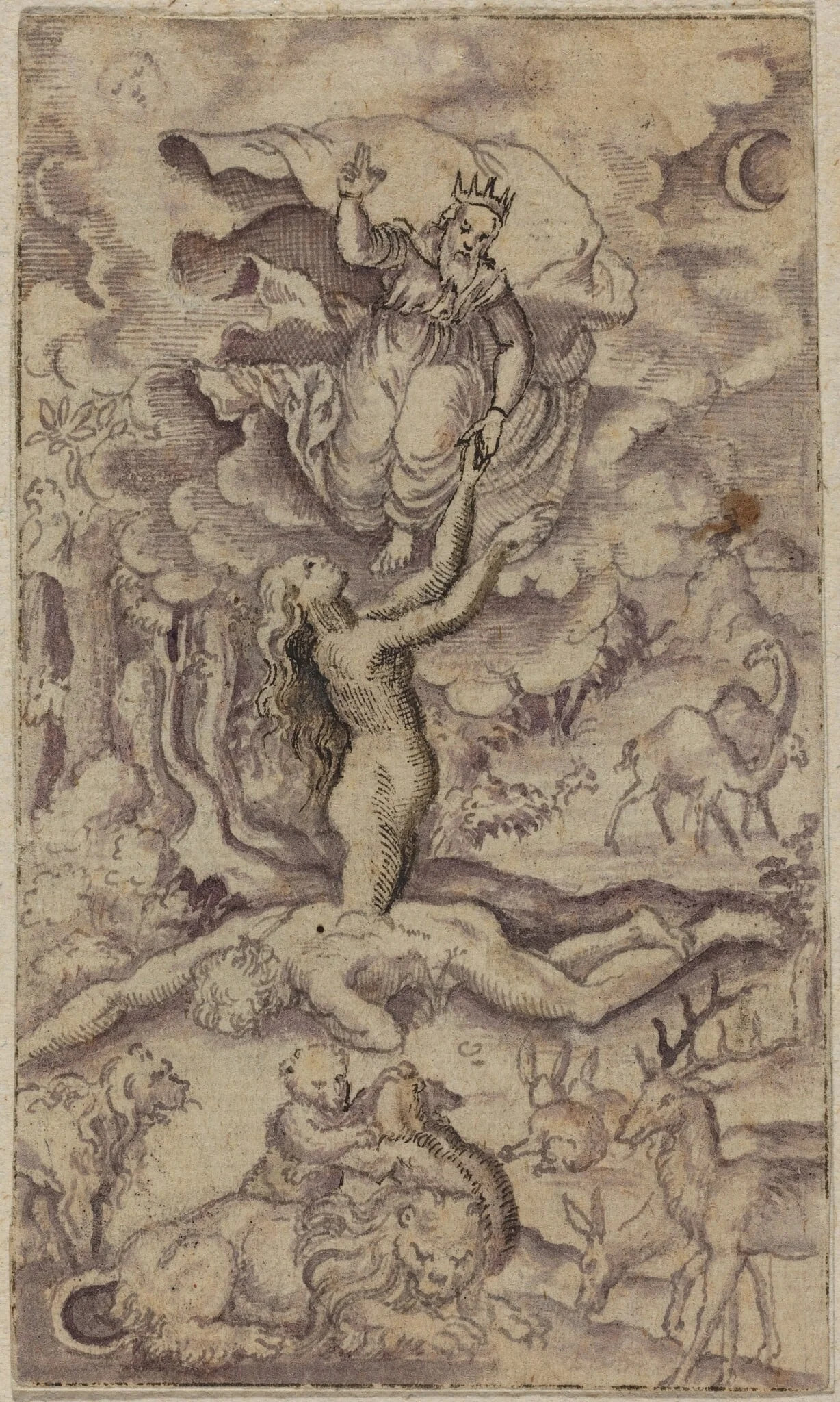 The Creation of Eve, detail