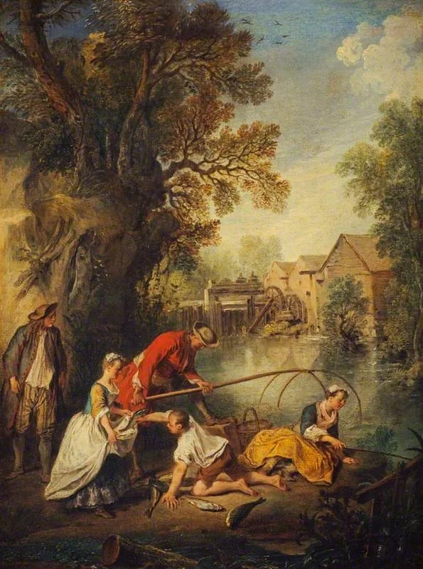 The Watering Party (L'eau), detail