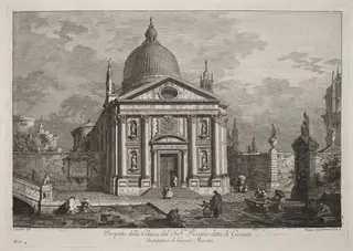Prospetto della Chiesa del SS. Rosario detta de' Gesuati, by Joseph Wagner, ink, 1742