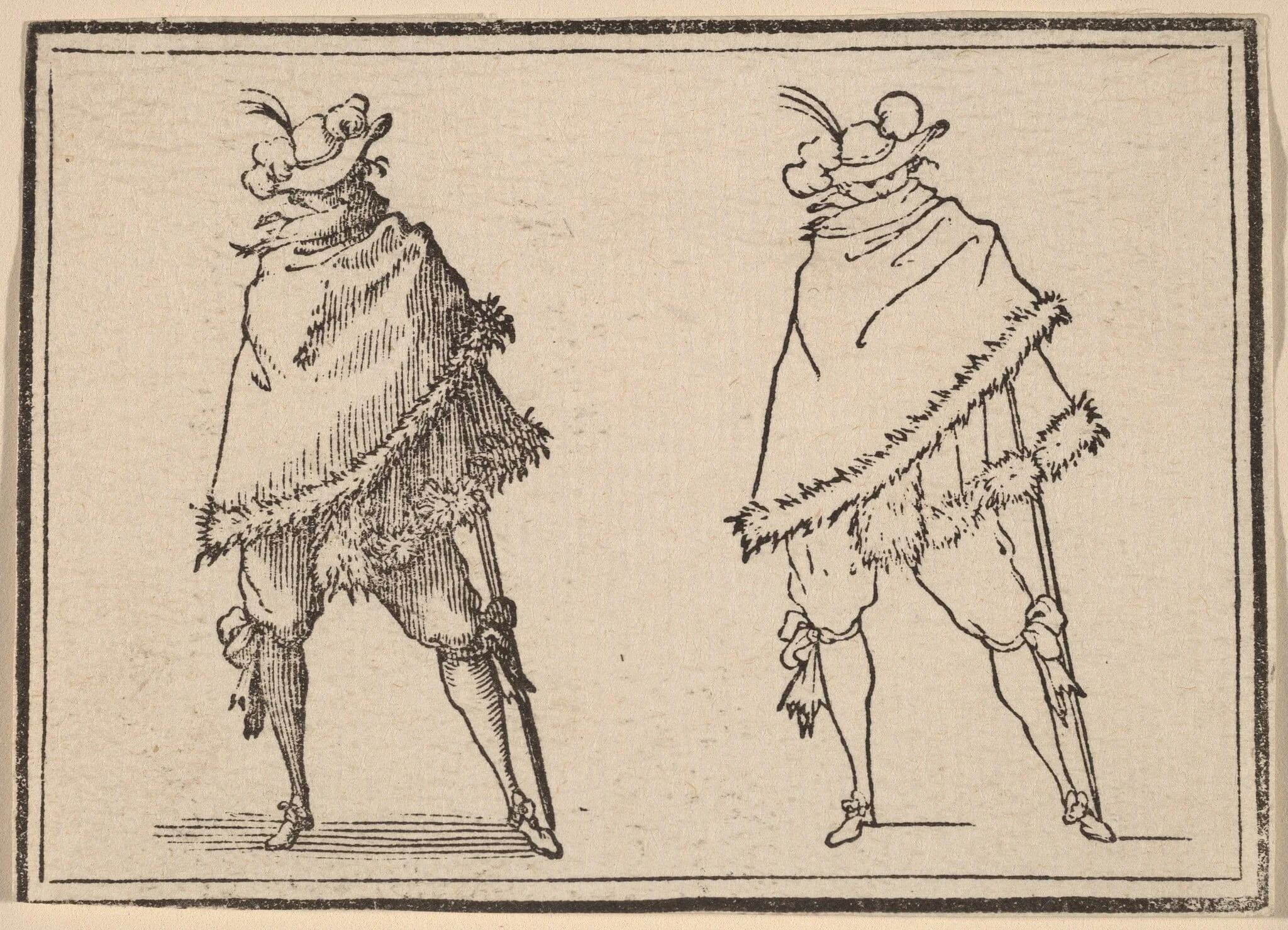Gentleman Wrapped in his Mantle, detail