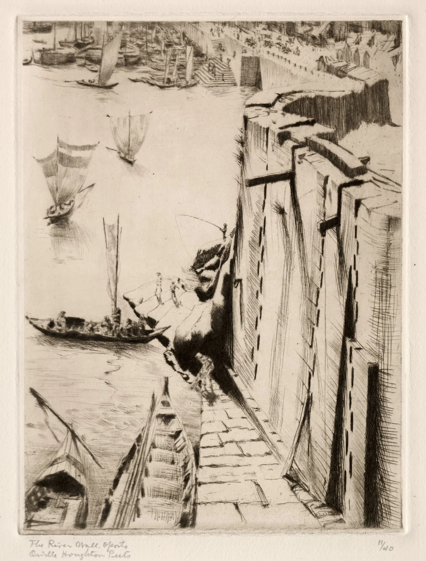 River Wall, Oporto, detail