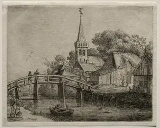 The Wooden Bridge, by Jan van Goyen, 1650
