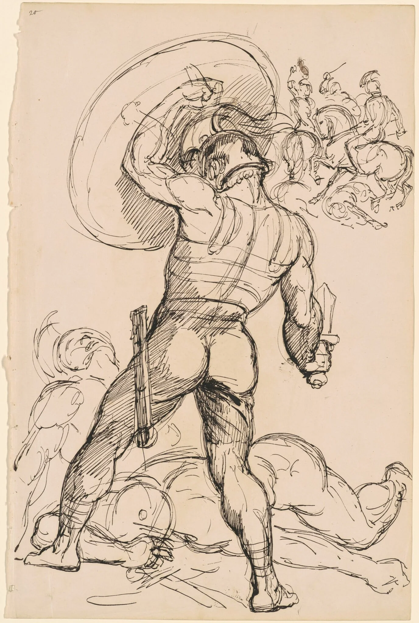 An Ancient Roman Warrior in Battle, detail