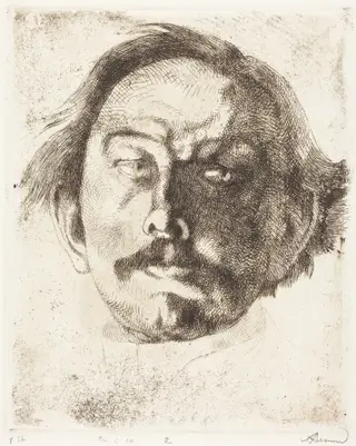 Jules Destrée, by Albert Besnard, ink, 1917