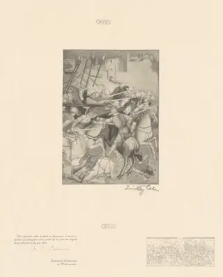 Battle of Saint Ephesius, by Timothy Cole, ink, 1890