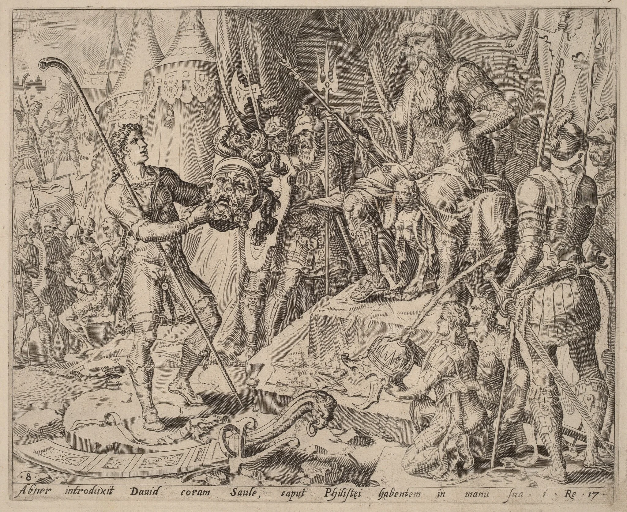 David with Goliath's Head before Saul, detail