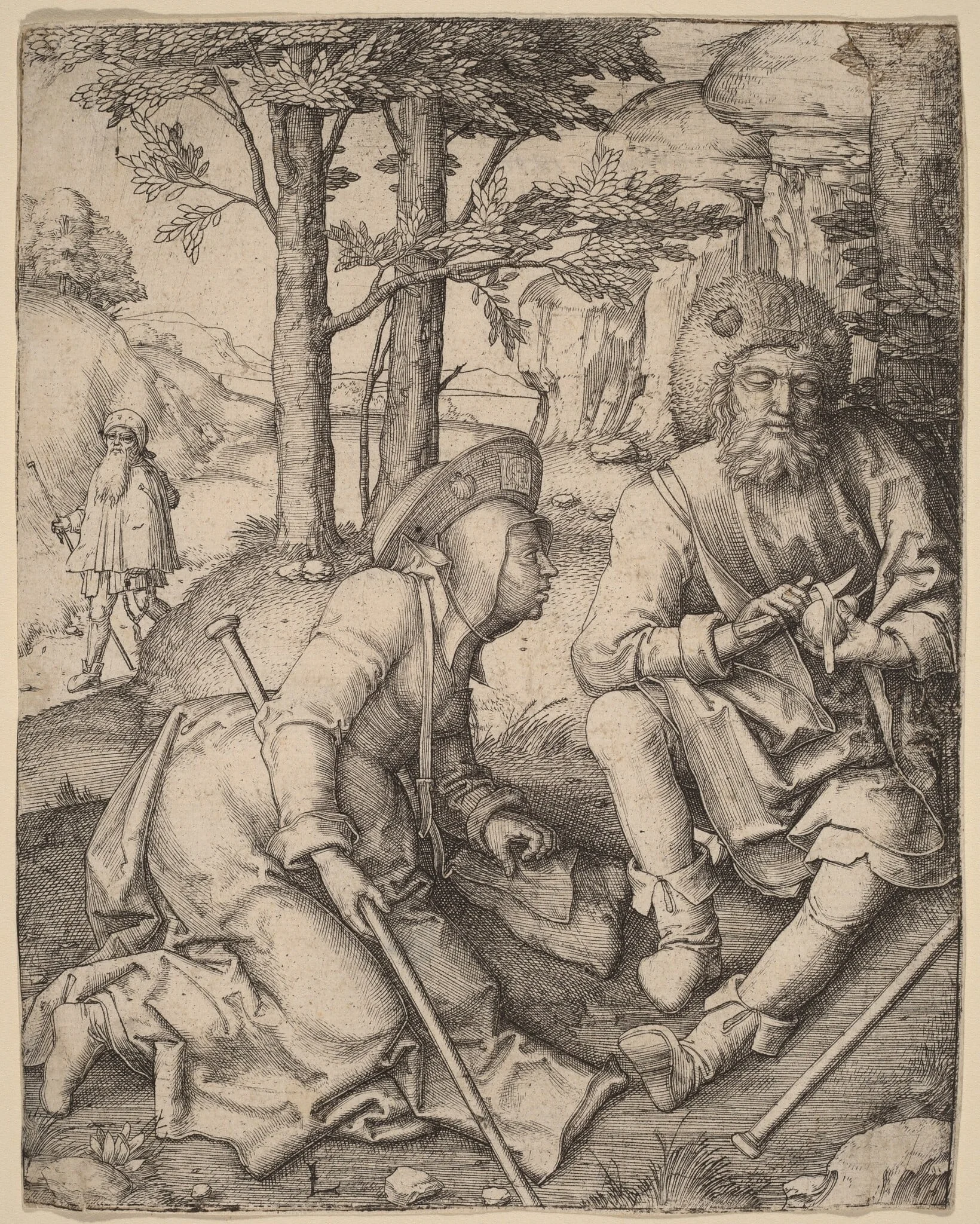 The Pilgrims, detail