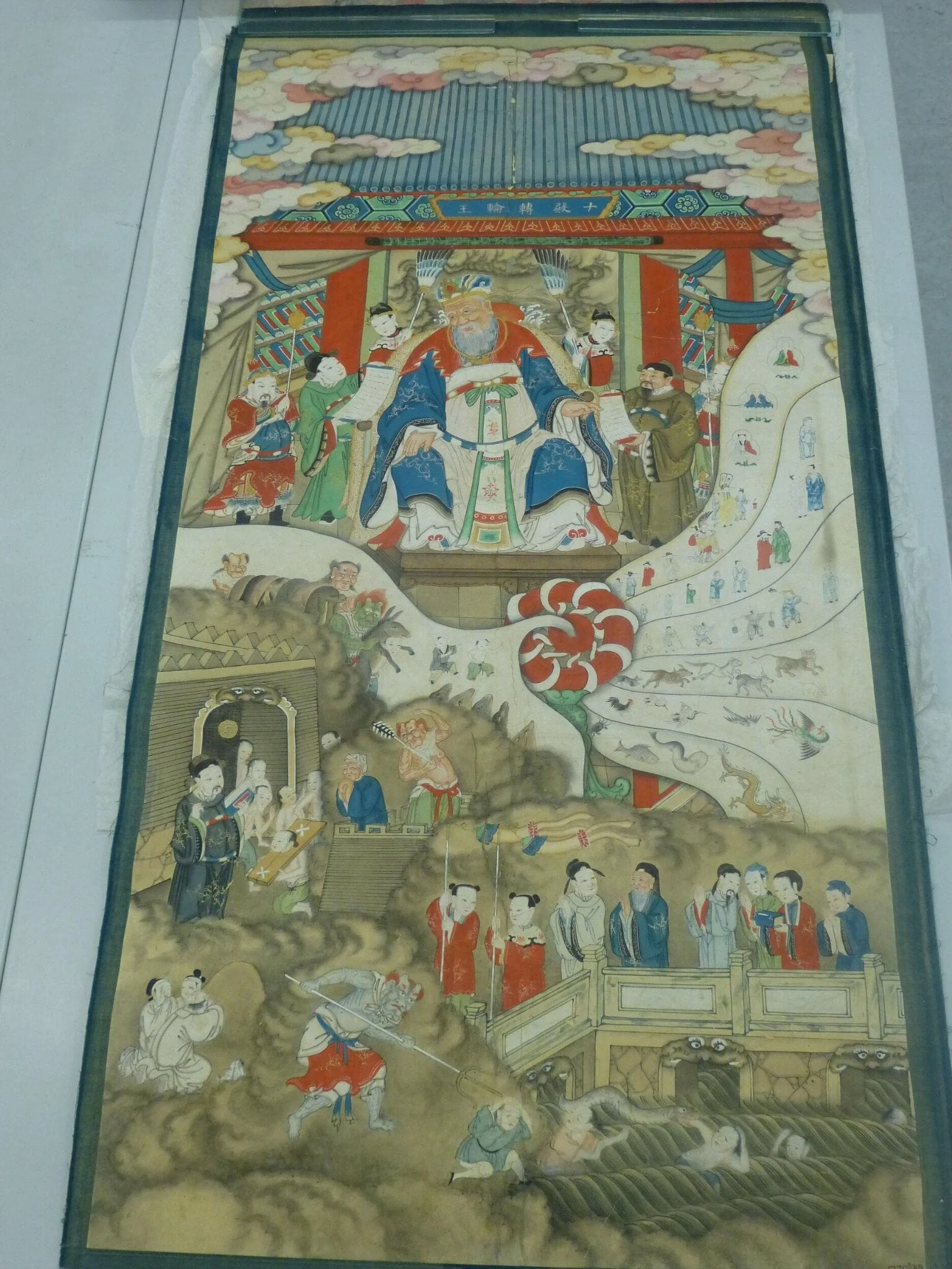 The Ten Kings of Purgatory: King Who Turns the Wheel [of Rebirth] of the Tenth Court, detail