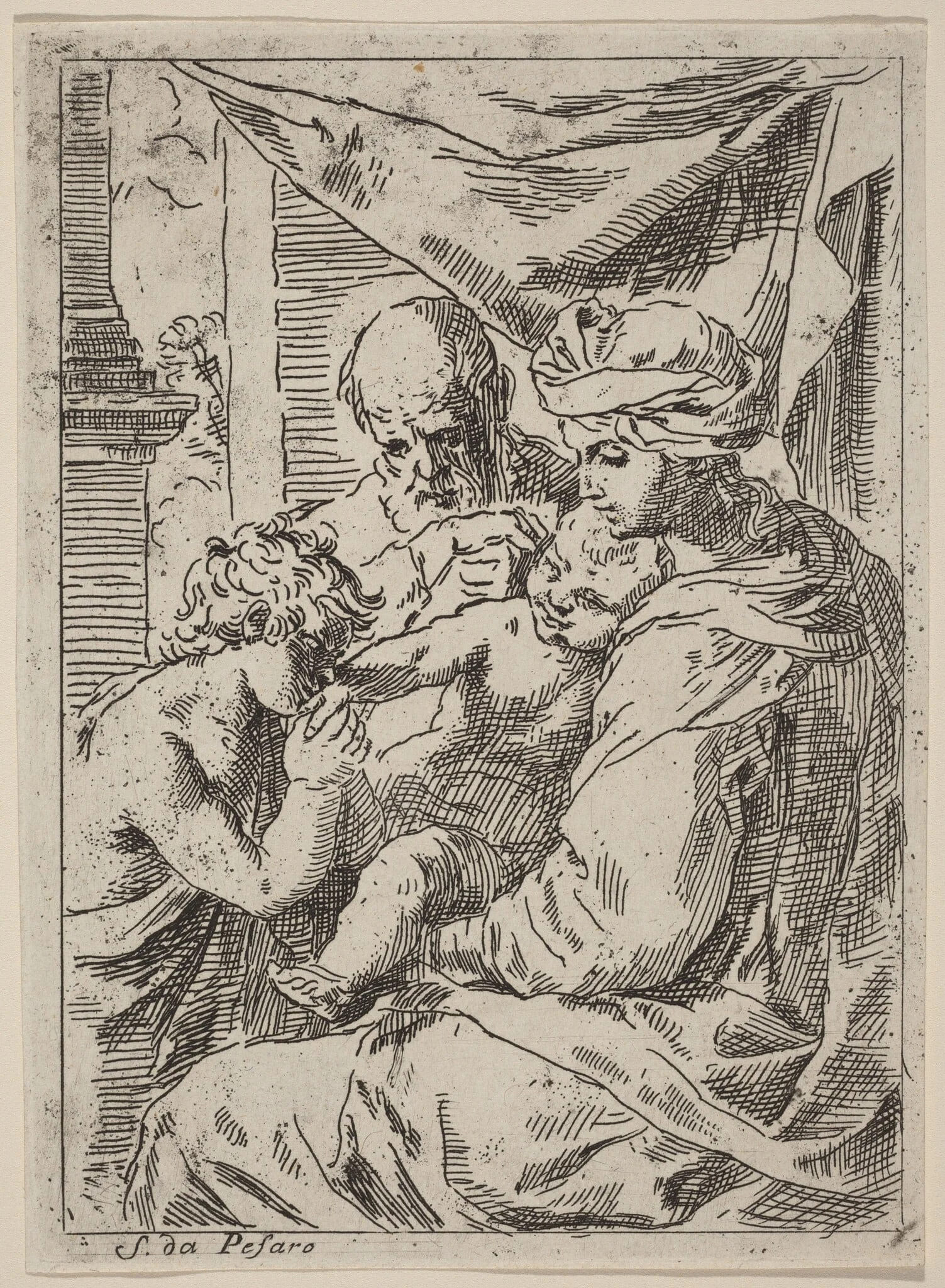 The Virgin and Child with Saint John, detail