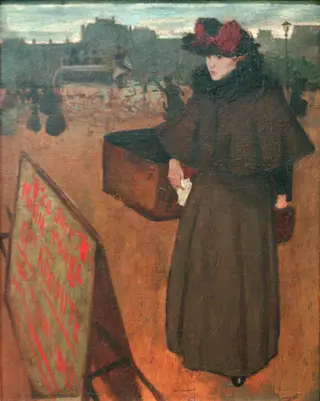 The running girl, by Henri Evenepoel, oil, 1898
