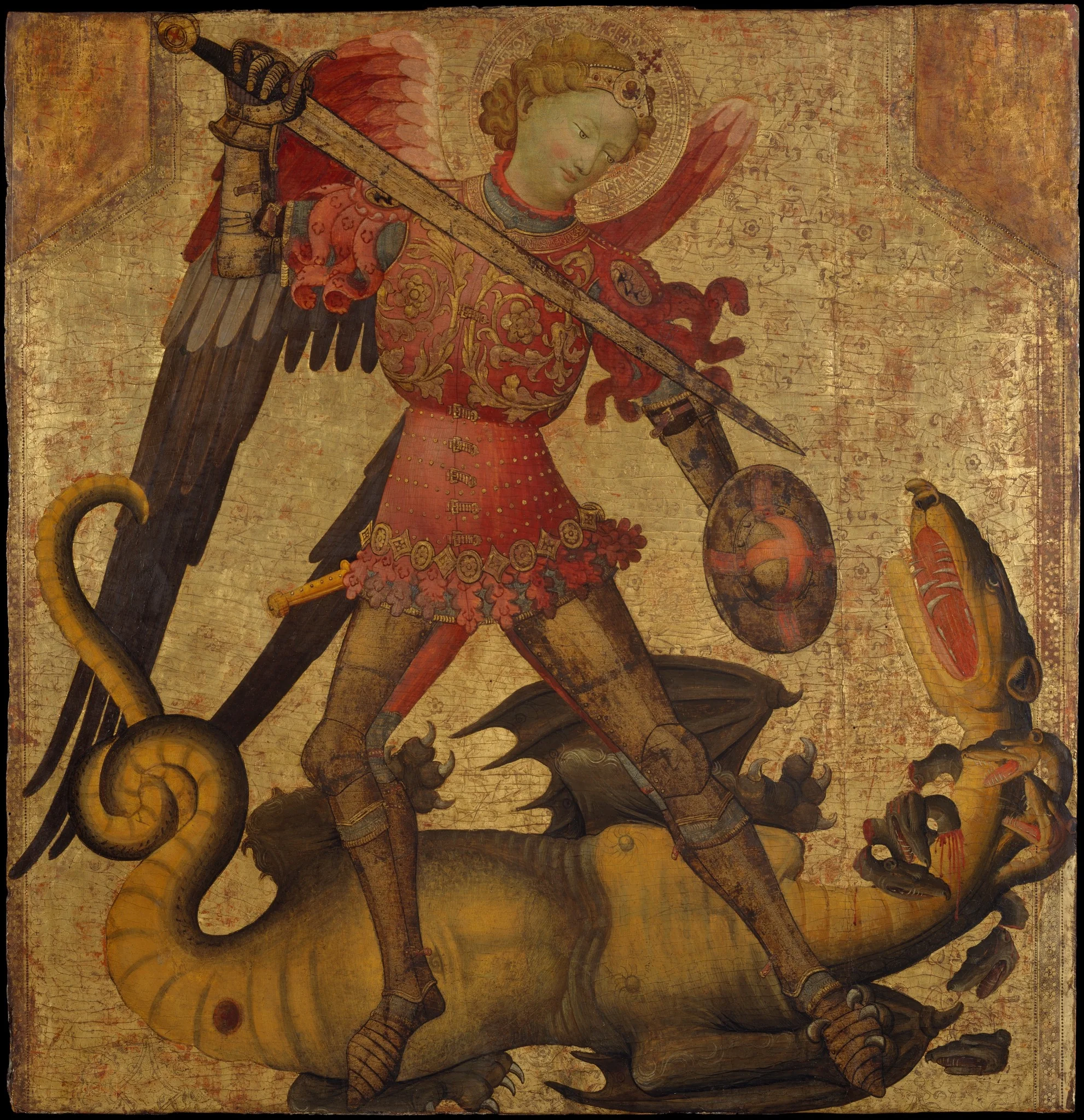Saint Michael and the Dragon, detail