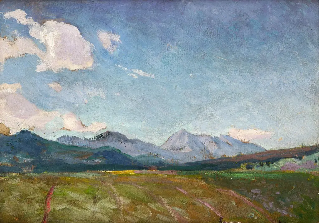 View towards Osobita (Zakopane), by Jan Stanisławski, unspecified, 1901