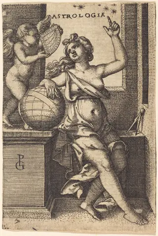 Astrology, by Georg Pencz, ink, 1525