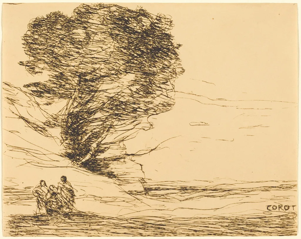 Souvenir of Antibes (Souvenir d'Antibes), by Jean Baptiste Camille Corot, 1874