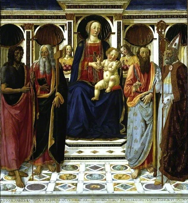 Virgin and Child with SS. John the Baptist, Andrew Bartholomew and Zenobius, detail