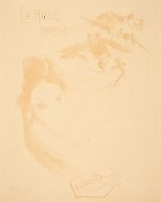 La Muse malade, by Abel-Truchet, ink, 1900
