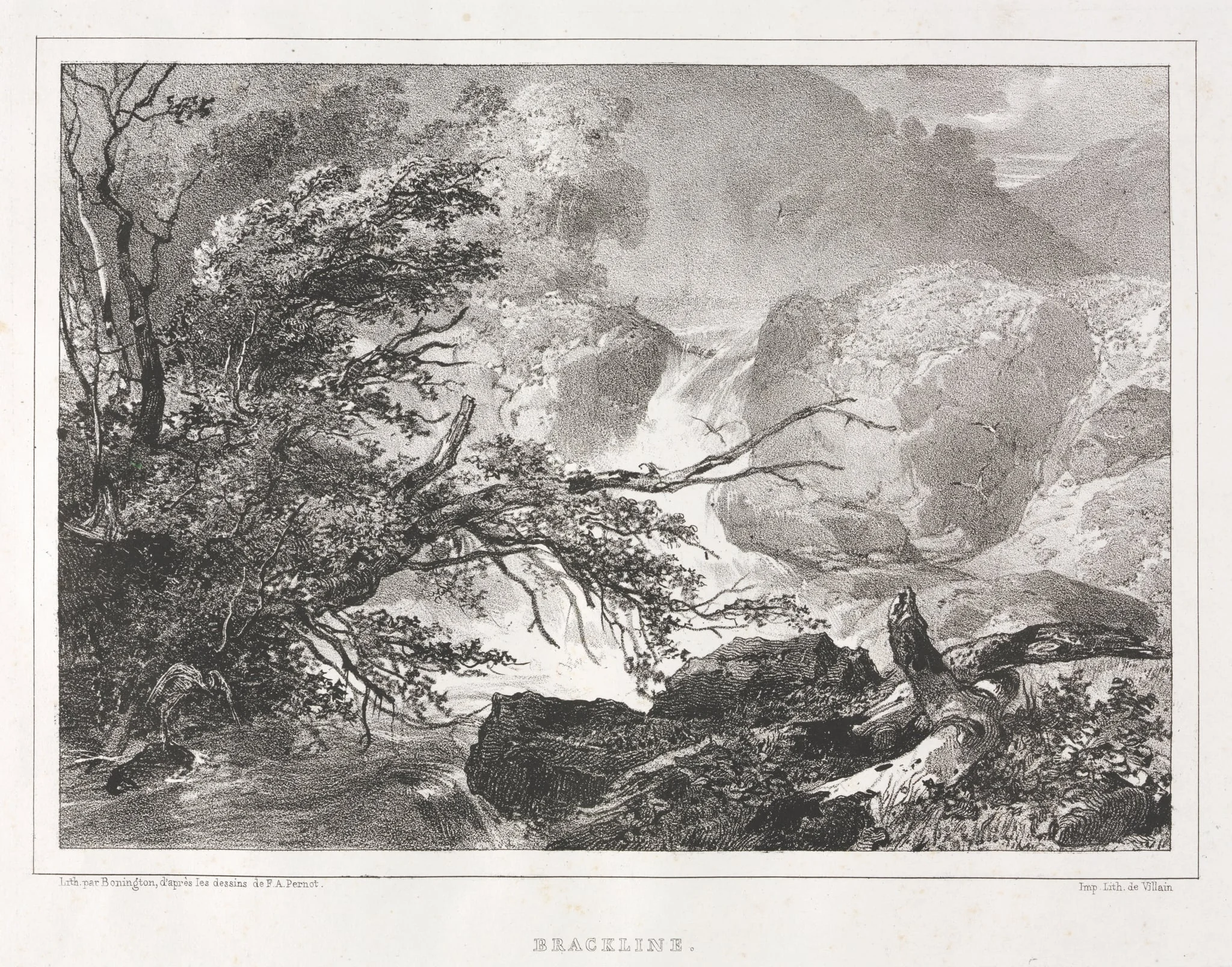 Picturesque Views of Scotland: Brackline, detail