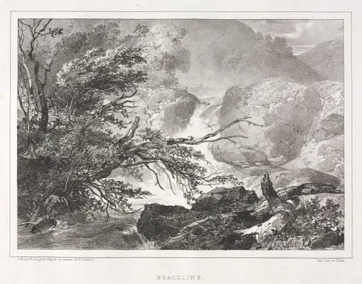 Picturesque Views of Scotland: Brackline, by Richard Parkes Bonington, 1826