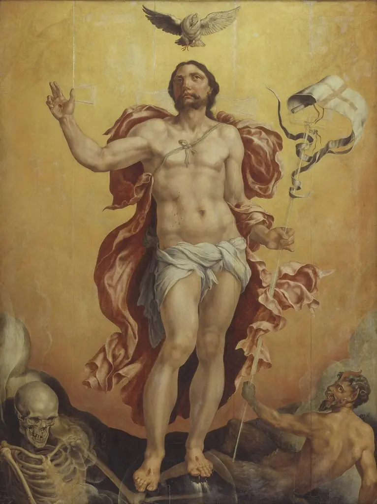 Christ victoring over Sin and Death, by Maarten van Heemskerck, oil, 1543